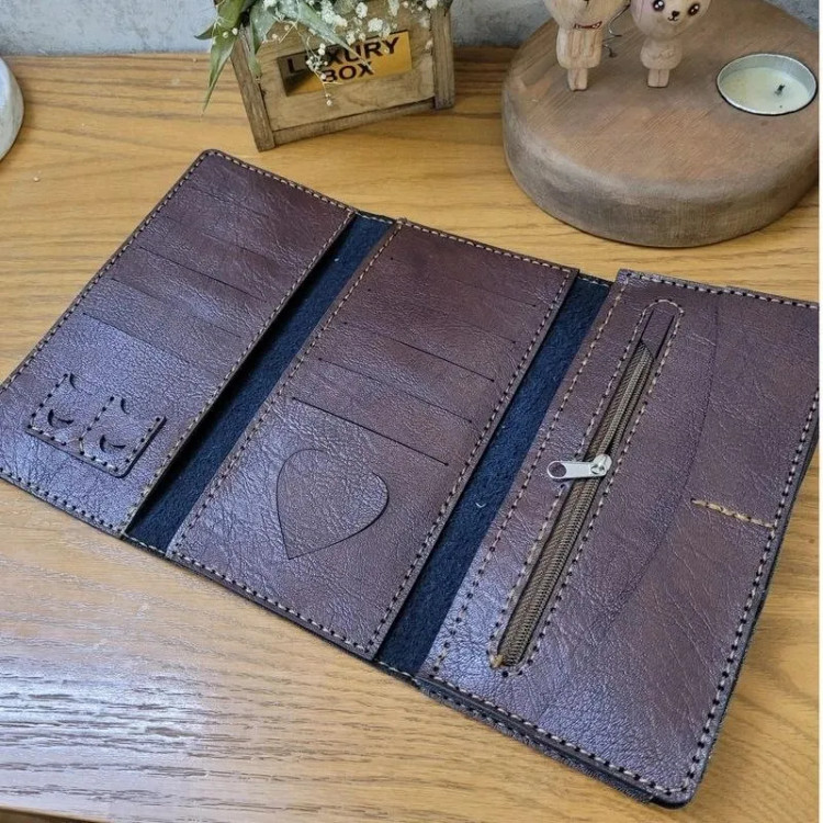 کیف پول موبایل و جاکارتی سه لت چرم سوگو مدل عطارد