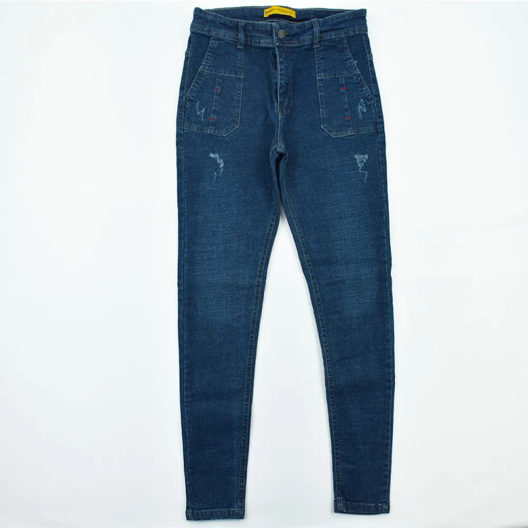 شلوار جین جذب زنانه آبی کد 8865