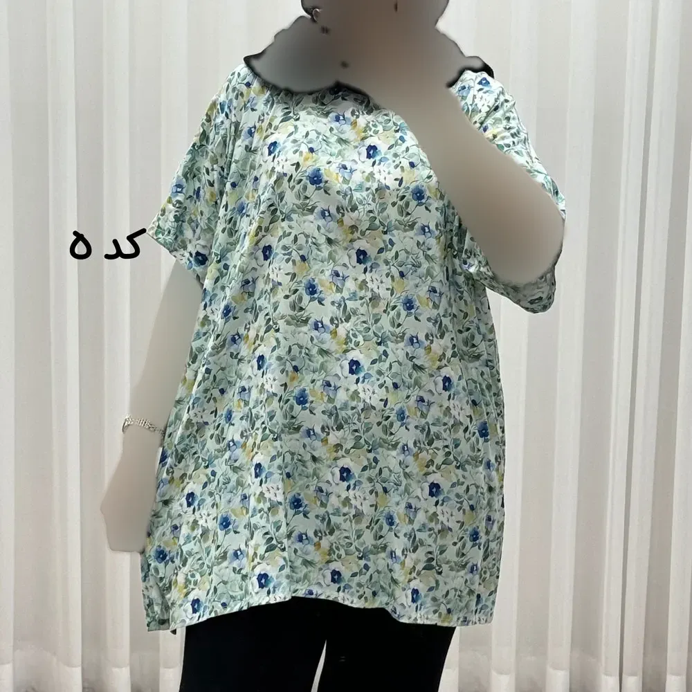 تیشرت نخی زنانه دکمه دار فری سایز مناسب تا سایز 52