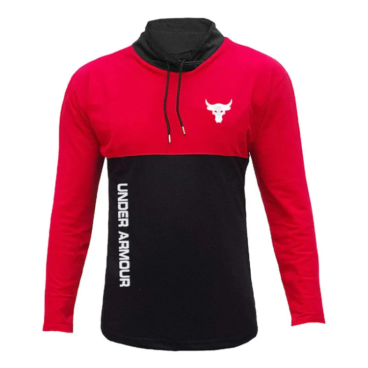 تی شرت ورزشی مردانه یقه ایستاده آستین بلند جودون ساده کد 2000