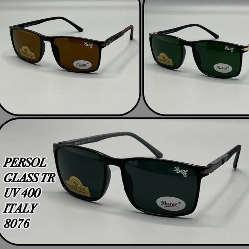 عینک آفتابی پرسول persol کد 8076 ساخت ایتالیا شیشه دایموند هارد ضد خش UV400 دسته فنر TR سایز 56