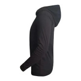 تیشرت آستین بلند کلاهدار مردانه طرح رئال مدل e3457 نخ اعلا مشکی و سفید