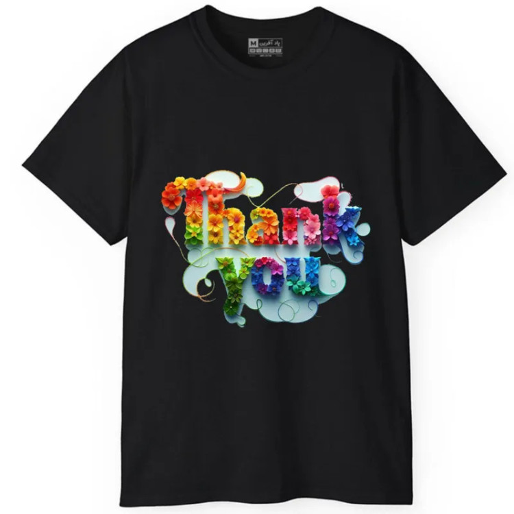 تیشرت آستین کوتاه مردانه پاد آفرین مدل کلمه انگلیسی کد 1951 طرح چاپ مقاوم