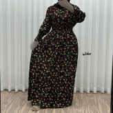 پیراهن ساحلی نخی زنانه و دخترانه فری سایز مناسب تا سایز 50 مدل خسته ملیح
