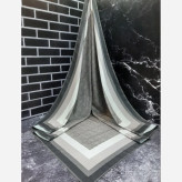 روسری مجلسی نخ کاستوم طرح دور قاب 140x140 سانتیمتر لیز نیست
