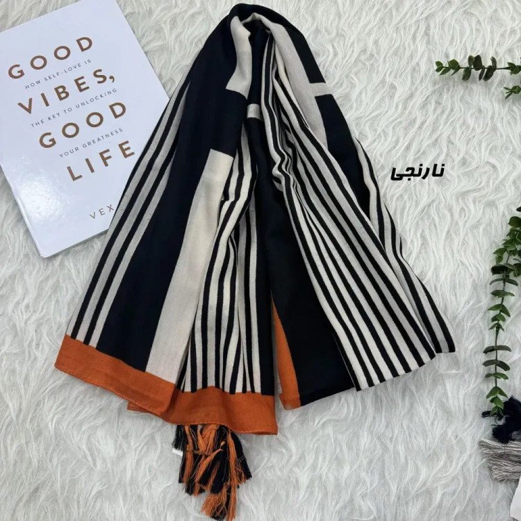 شال نخی مدل هرمس قواره 190 در 65 سانتیمتر بدون چروک و سُر خوردن