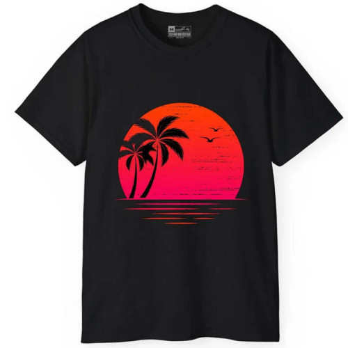 تیشرت آستین کوتاه مردانه مدل درخت کد 951 جنس نخ و پلی استر