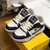 کفش لژدار مردانه مدل امیری رنگ مشکی سفید با رویه چرم صنعتی و زیره پیو سایز 41 تا 44