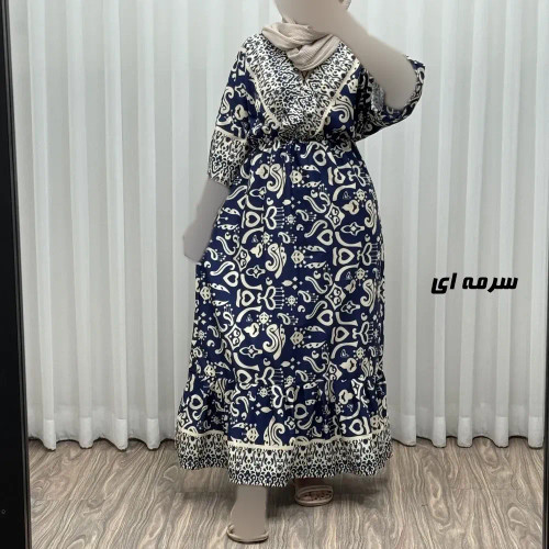 پیراهن زنانه فلور بوگاتی مدل دنیا چپ و راستی فری سایز مناسب تا 44