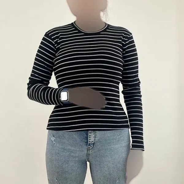 بلوز یقه گرد کبریتی زنانه کد 1225 مناسب سایز 38 تا 46