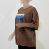 تیشرت باکسی زنانه طرحدار مدل گلکسی کد 1355