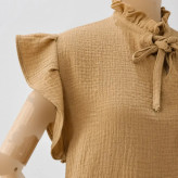 تاپ زنانه دبل فیس کد 1430 جنس وال قد 55 سانتیمتر
