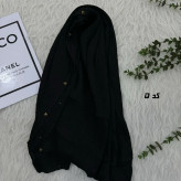 شال نخی مشکی قواره بزرگ 90 در 200 سانتیمتر بدون سُر خوردن و چروک شدن
