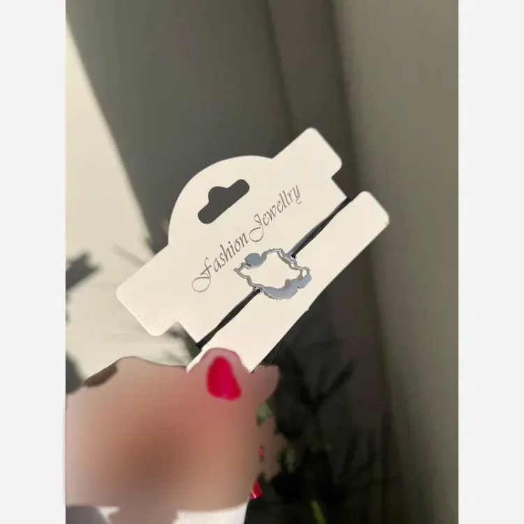دستبند اسپرت استیل طرح نقشه ایران زنانه و مردانه