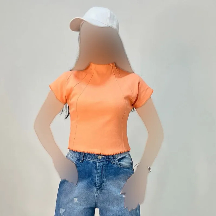 کراپ تاپ زنانه کبریتی رگه دوزی کد 1439