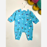 سرهمی نوزادی طرح هواپیما رنگ آبی جنس نخ پنبه اعلا