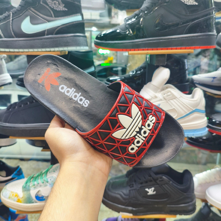 دمپایی مردانه طرح آدیداس رنگ قرمز جنس ژلهای