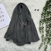 شال نخی برشکا قواره بزرگ طرح عدسی ابعاد 200 در 90 سانتی متر