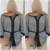 شومیز مجلسی زنانه طرح پیچازی جنس بوگاتی درجه یک
