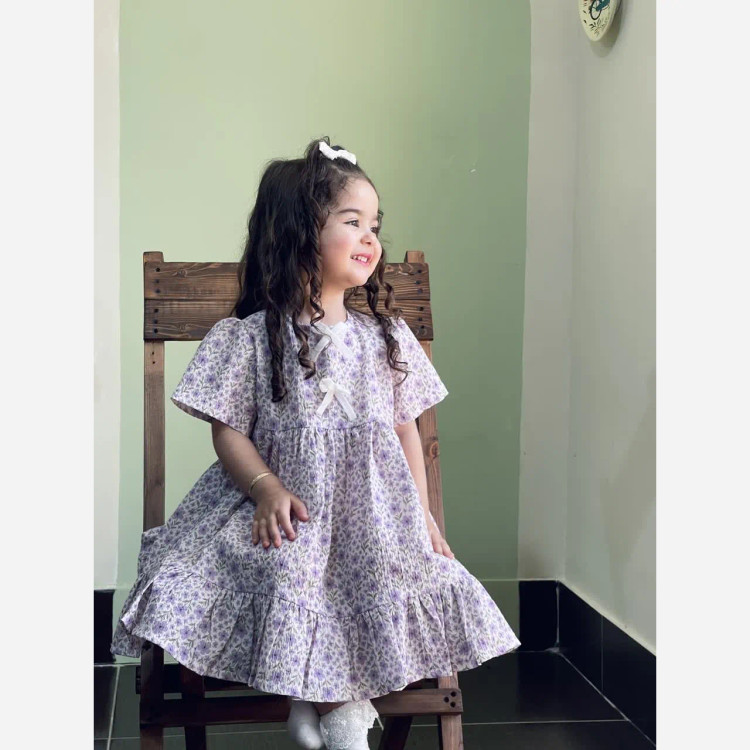 پیراهن عروسکی پفکی دخترانه مدل ترانه