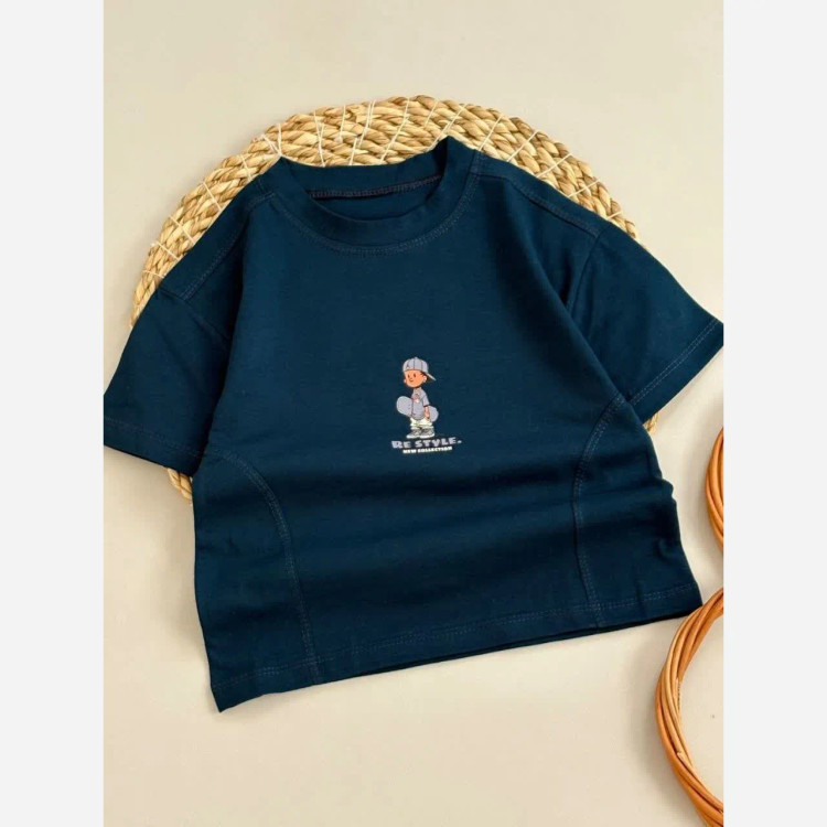 تیشرت پسرانه طرح اسکیت سوار جنس پنبه لاکرا