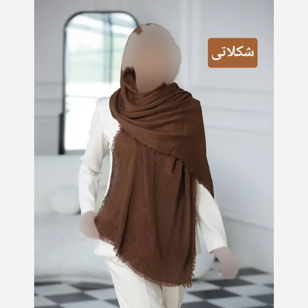 شال نخی ساده برشکا قواره 200 در 75 سانتیمتر