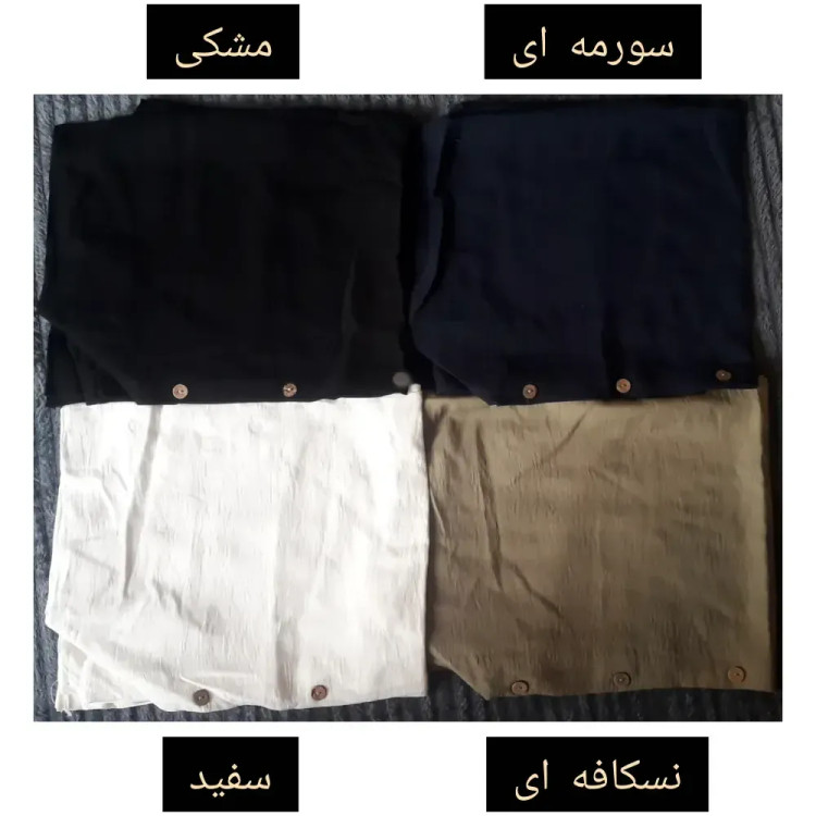 ست مانتو و شلوار بگ تابستانه پارچه بابوس وارداتی سایز بزرگ 40 تا 52