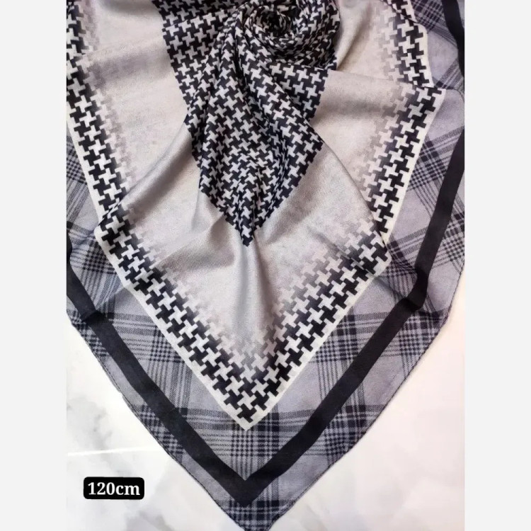روسری نخی زنانه قواره 120 سانت بسته 6 عددی