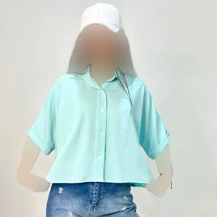 شومیز زنانه آستین کیمونو جنس ینزی خنک تابستانی رنگبندی پاستیلی