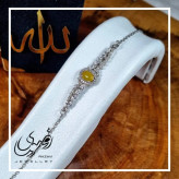 دستبند نقره زنانه شرف الشمس طرح مروارید