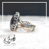 انگشتر حدید صینی مردانه طرح نیزه