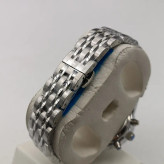 ساعت مچی زنانه سیکو استیل صفحه سفید طرح سه موتور تقویمدار موتور ژاپن