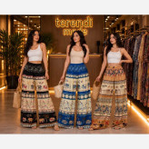 شلوار نخی زنانه طرح فیلی فری سایز قد 105