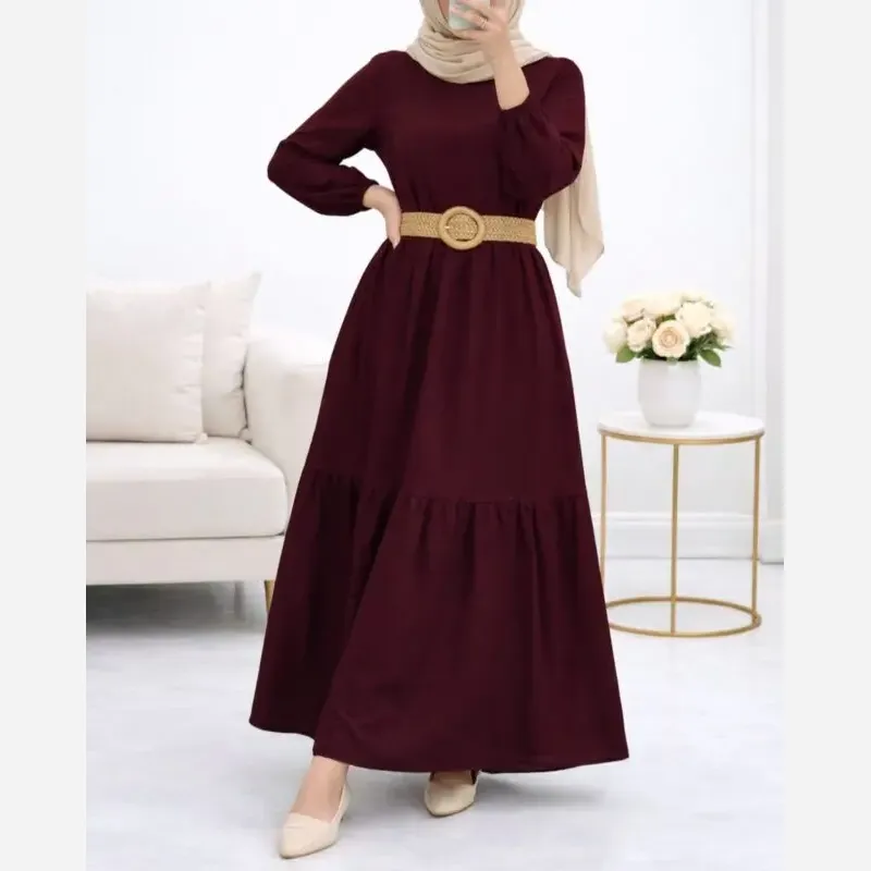 پیراهن ململ طرح آیدا یقه گره ای سایز 38 تا 48