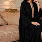 کفتان بلند زنانه سیترا جنس کراش دلتا مشکی فری سایز