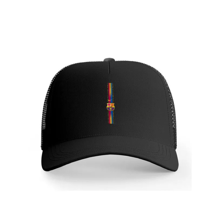 کلاه کپ پاد آفرین مدل فوتبالی بارسلونا کد 266 جنس کتان مناسب اسپرت و روزمره