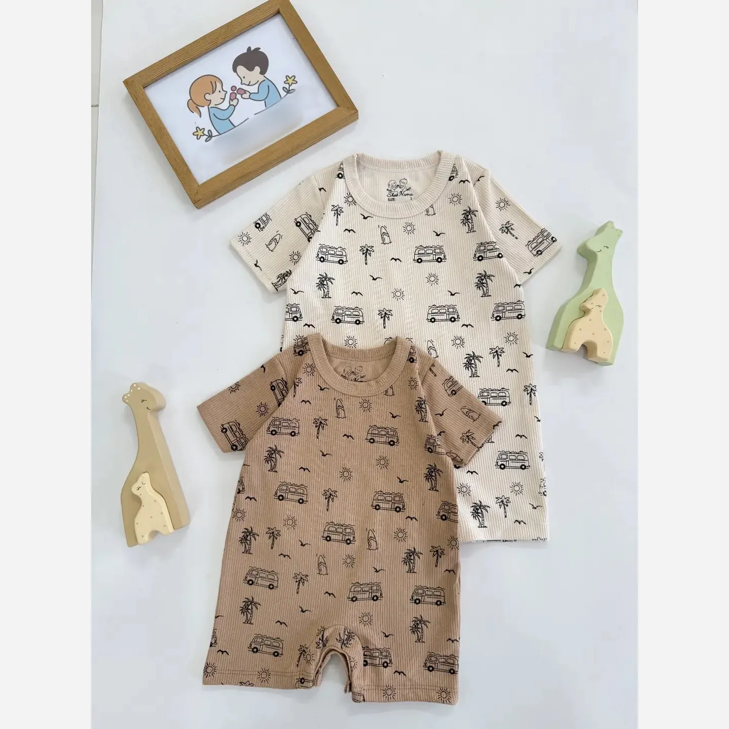 رامپر تابستانی بچگانه جنس کبریتی سایزبندی متنوع