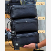 کیف دستی دوحالته چرم وارداتی مونت بلانک مدل دبل فیس 4 زیپ