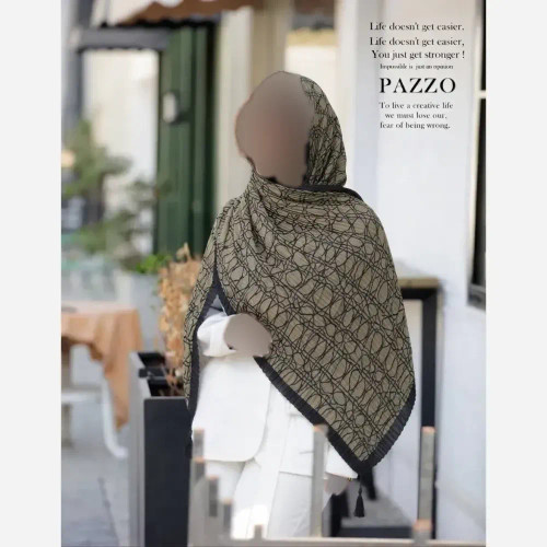 شال پلیسه حریر بهاره خنک قواره 200 در 75 سانت