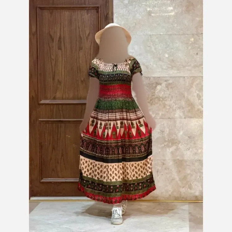 پیراهن کریشه هندی نخ کریشه هند فری سایز