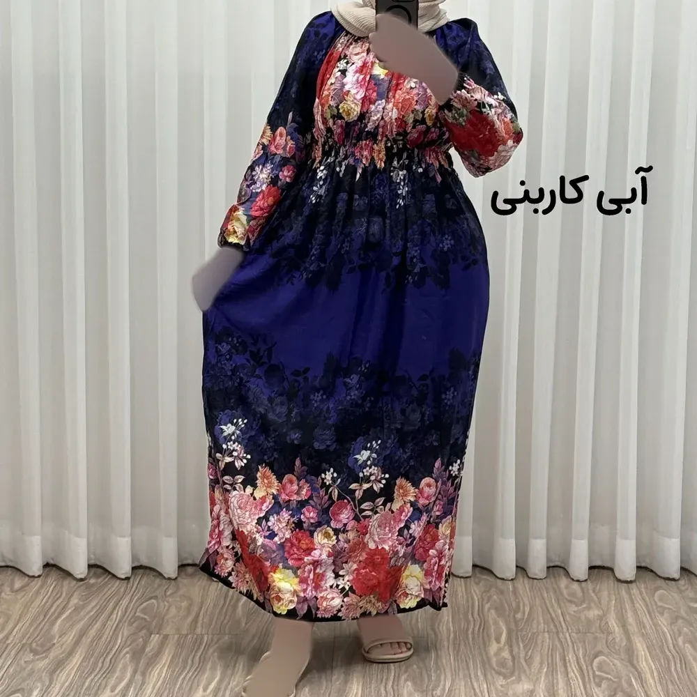 پیراهن ساحلی زنانه نخی فری سایز مناسب تا سایز 48