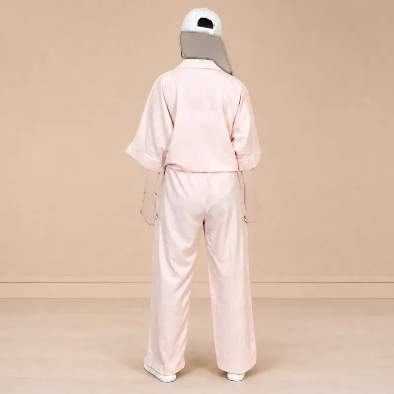 ست شومیز و شلوار زنانه پارچه لینزی