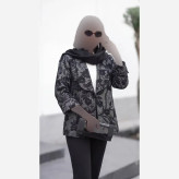 کت مجلسی زنانه مدل آنا جنس موهر درجه یک رنگ مشکی و قهوه ای فری سایز