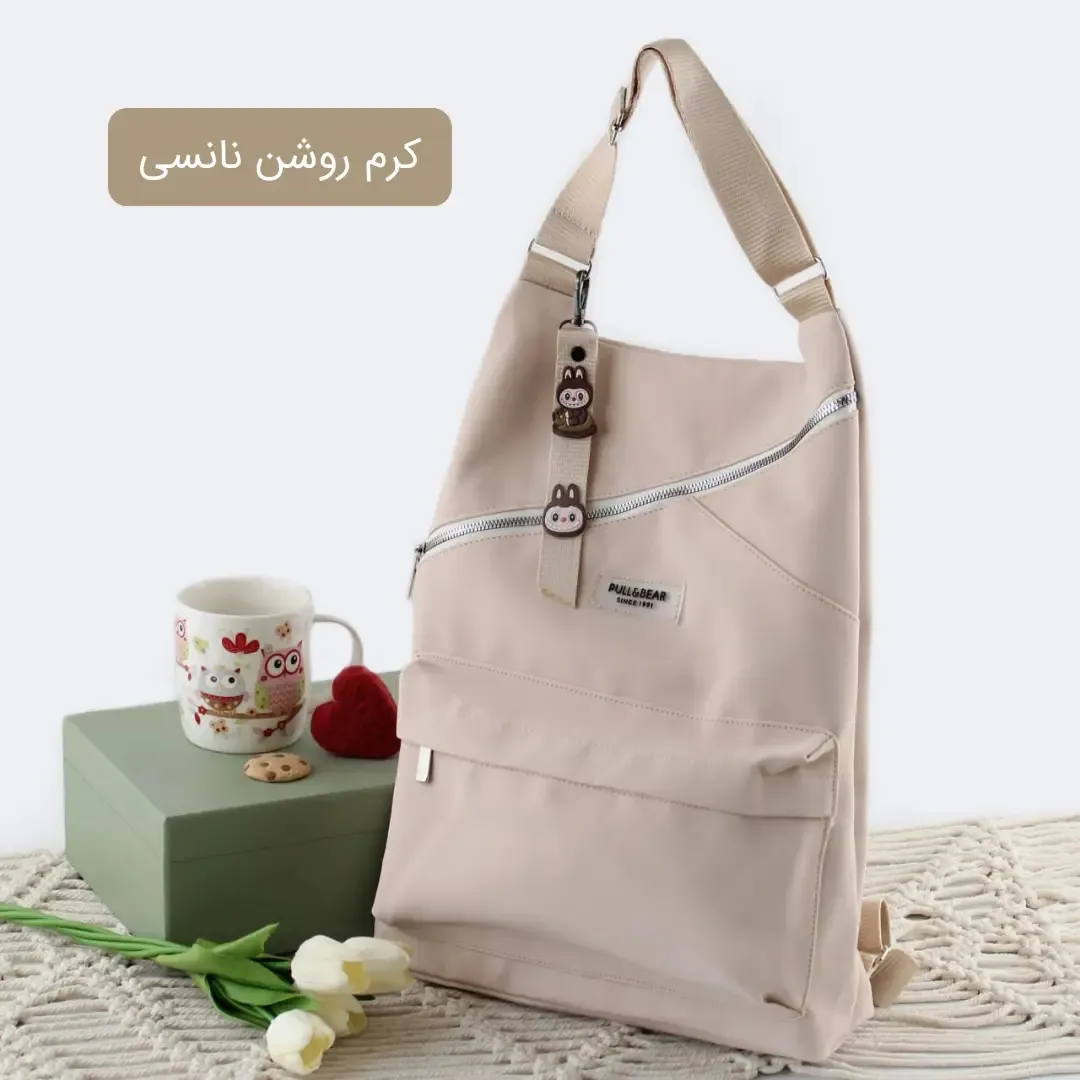 کوله پشتی چرم مصنوعی اسپرت و روزمره ابعاد 40 در 30 سانتیمتر