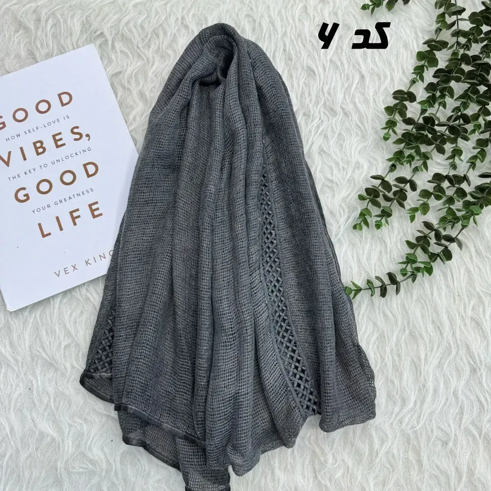 شال نخ کتان سنگشور وارداتی روزمره قواره 188 در 64 سانت