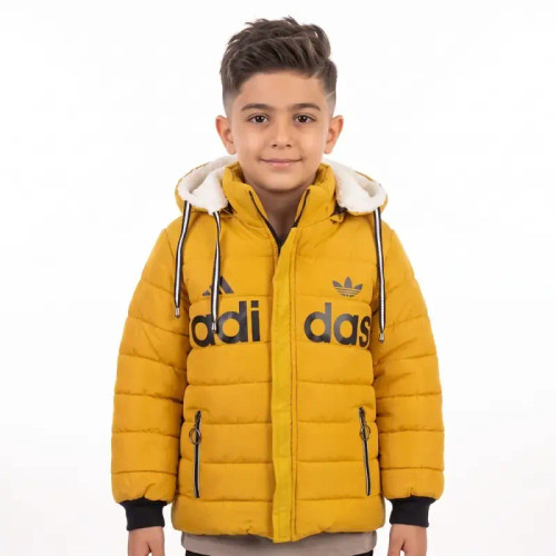 کاپشن پسرانه شمعی زرد پاییزه و زمستانه